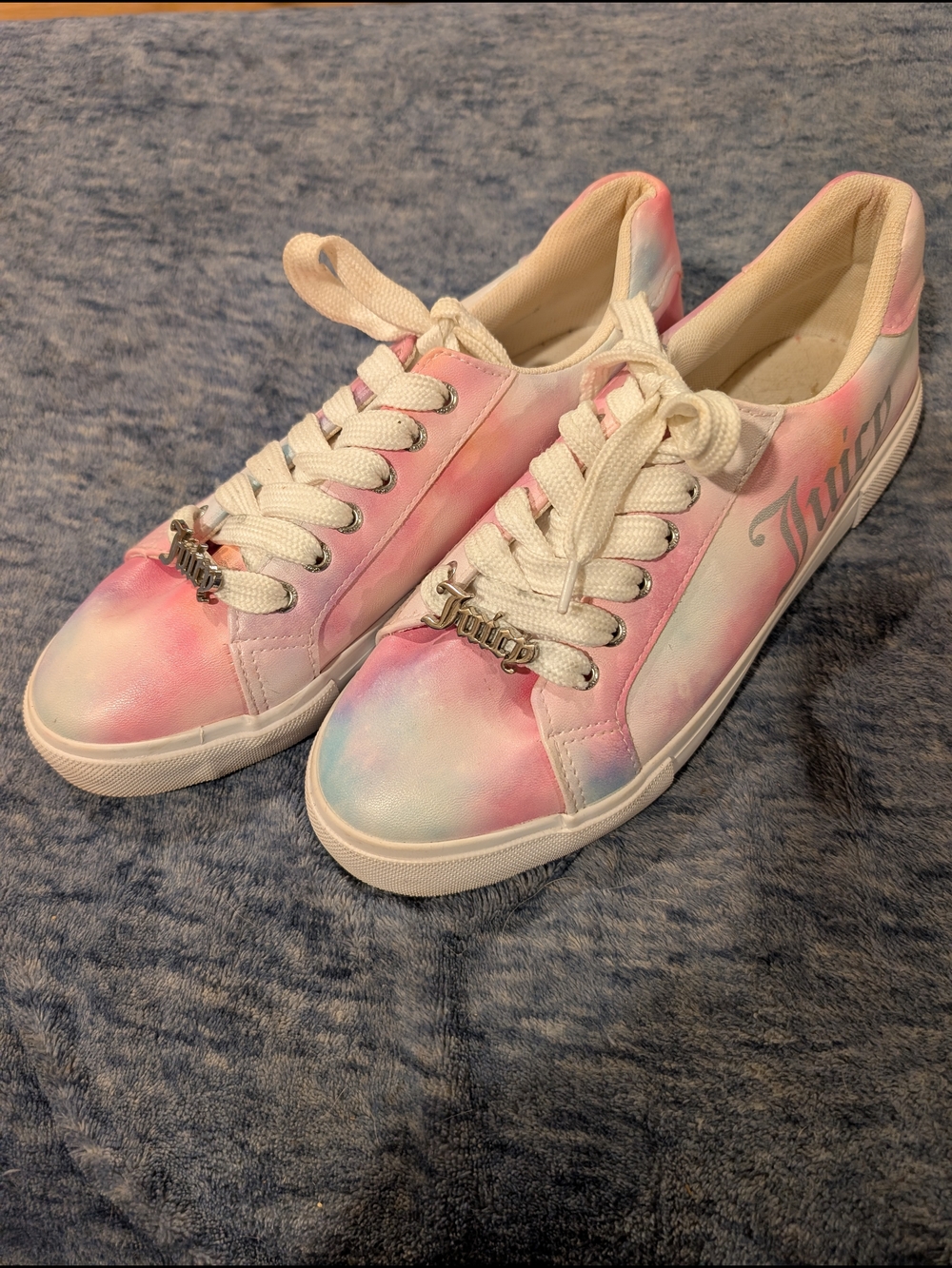 Juicy Couture Pastel Pink and Blue Tie-Dye Sneakers